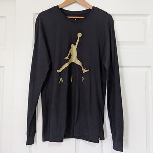 Black Long Sleeve Air Jordan Tshirt